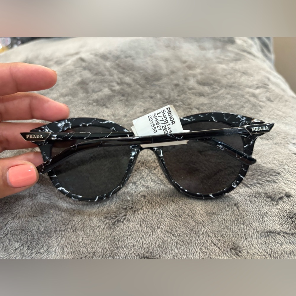 PRADA Black Marble Sunglasses - Picture 4 of 6